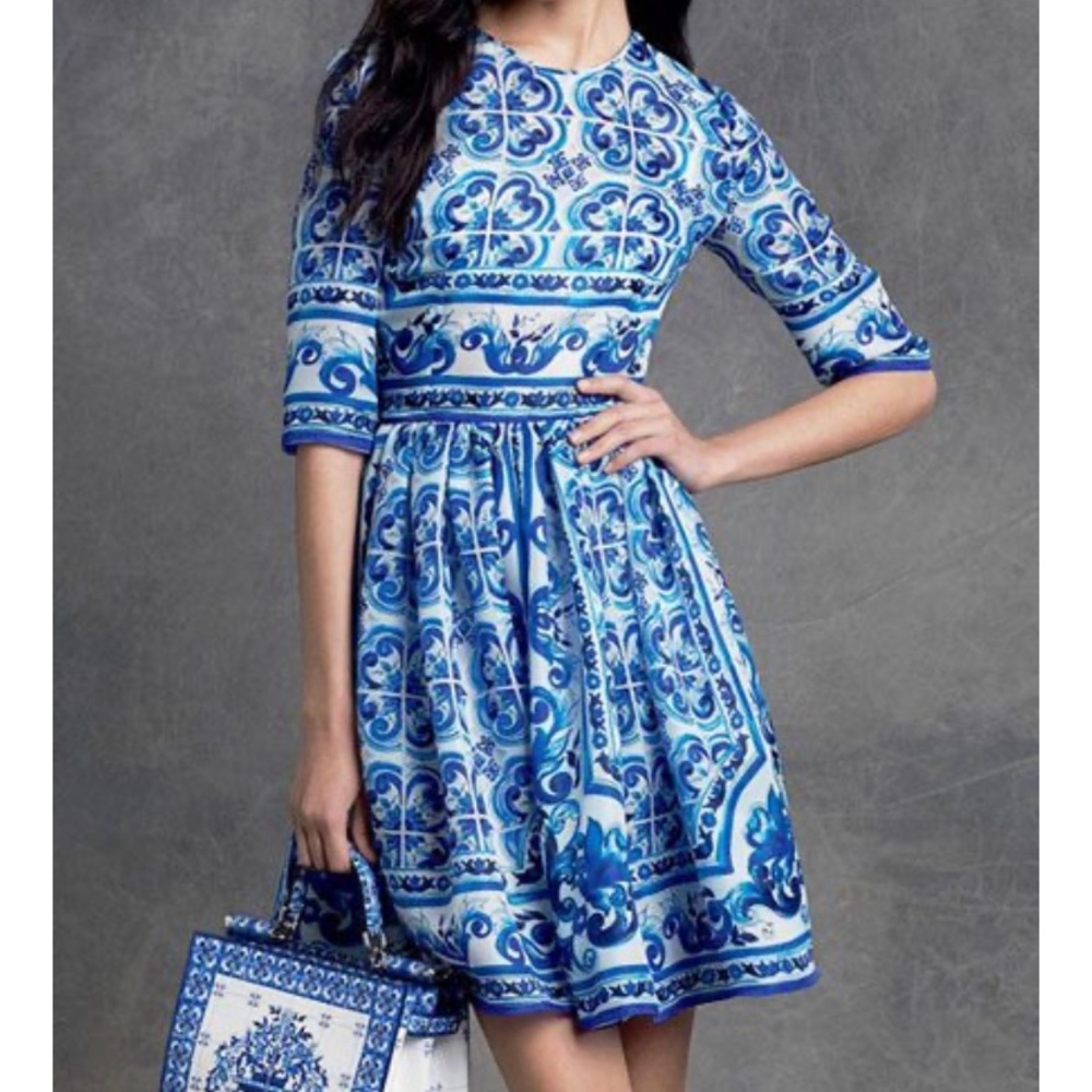 ISO Blue Majolica Dress